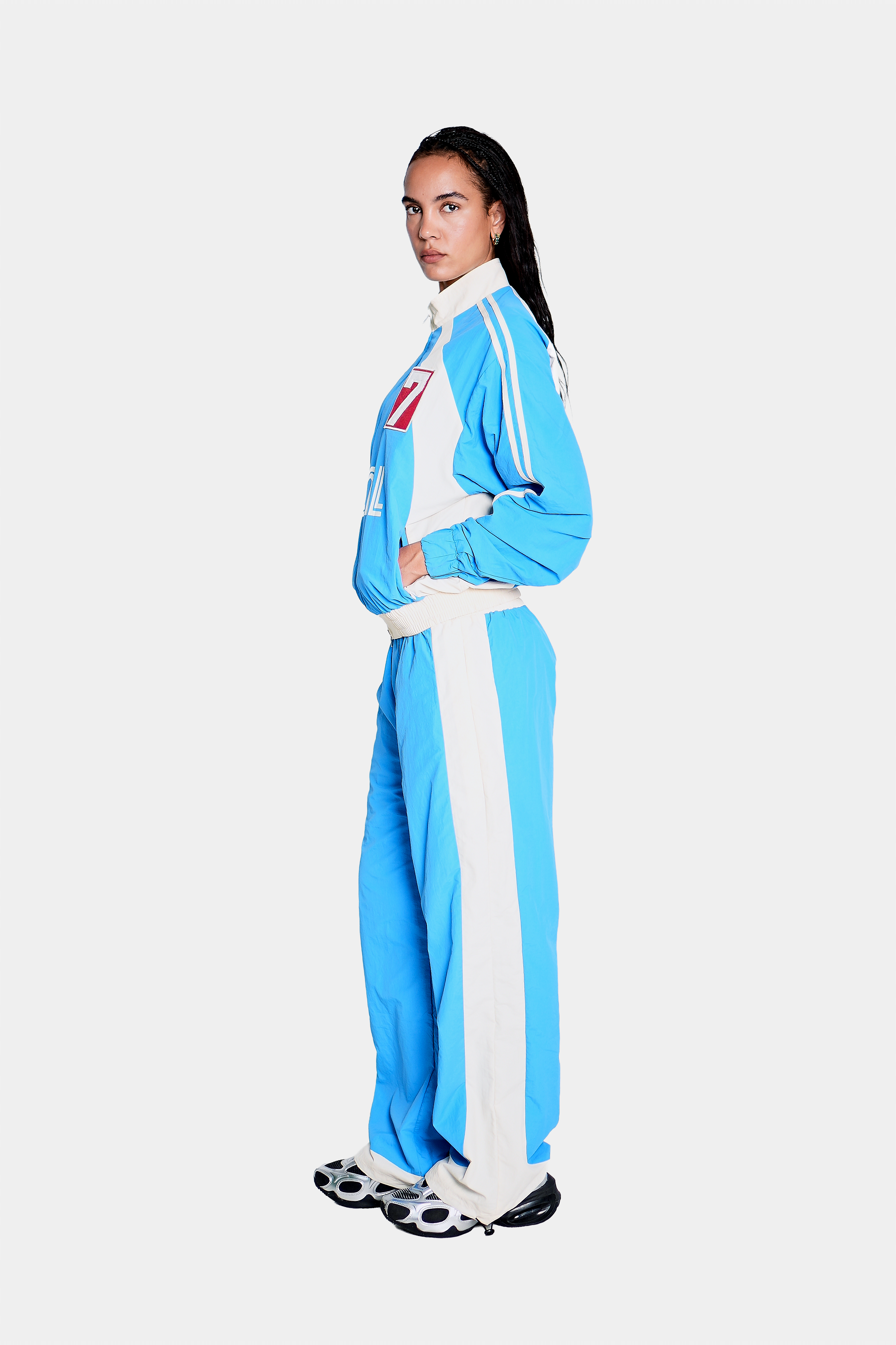 7th Club Track Jacket – Blue/Cream