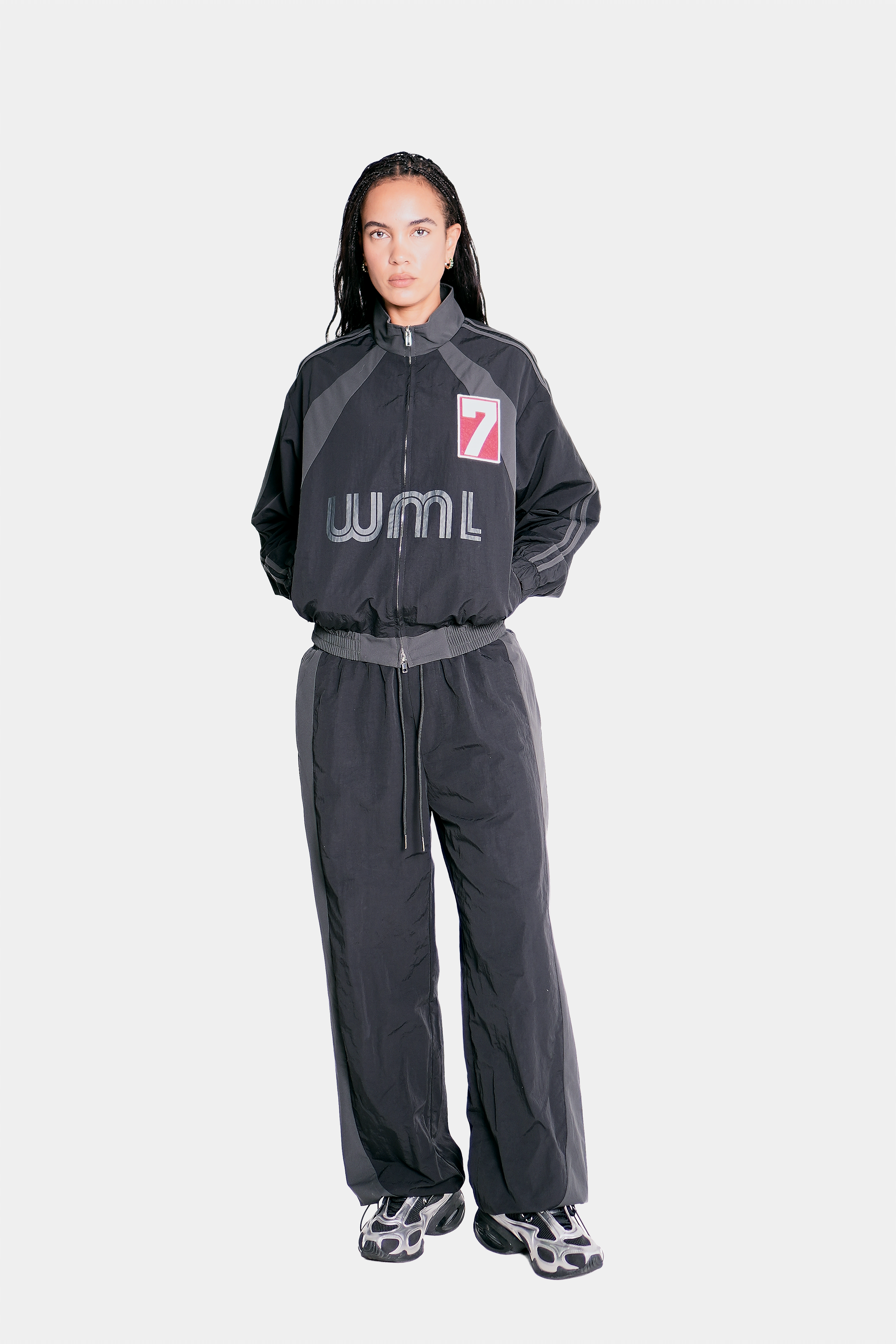 7th Club Track Jacket – Black/Charcoal