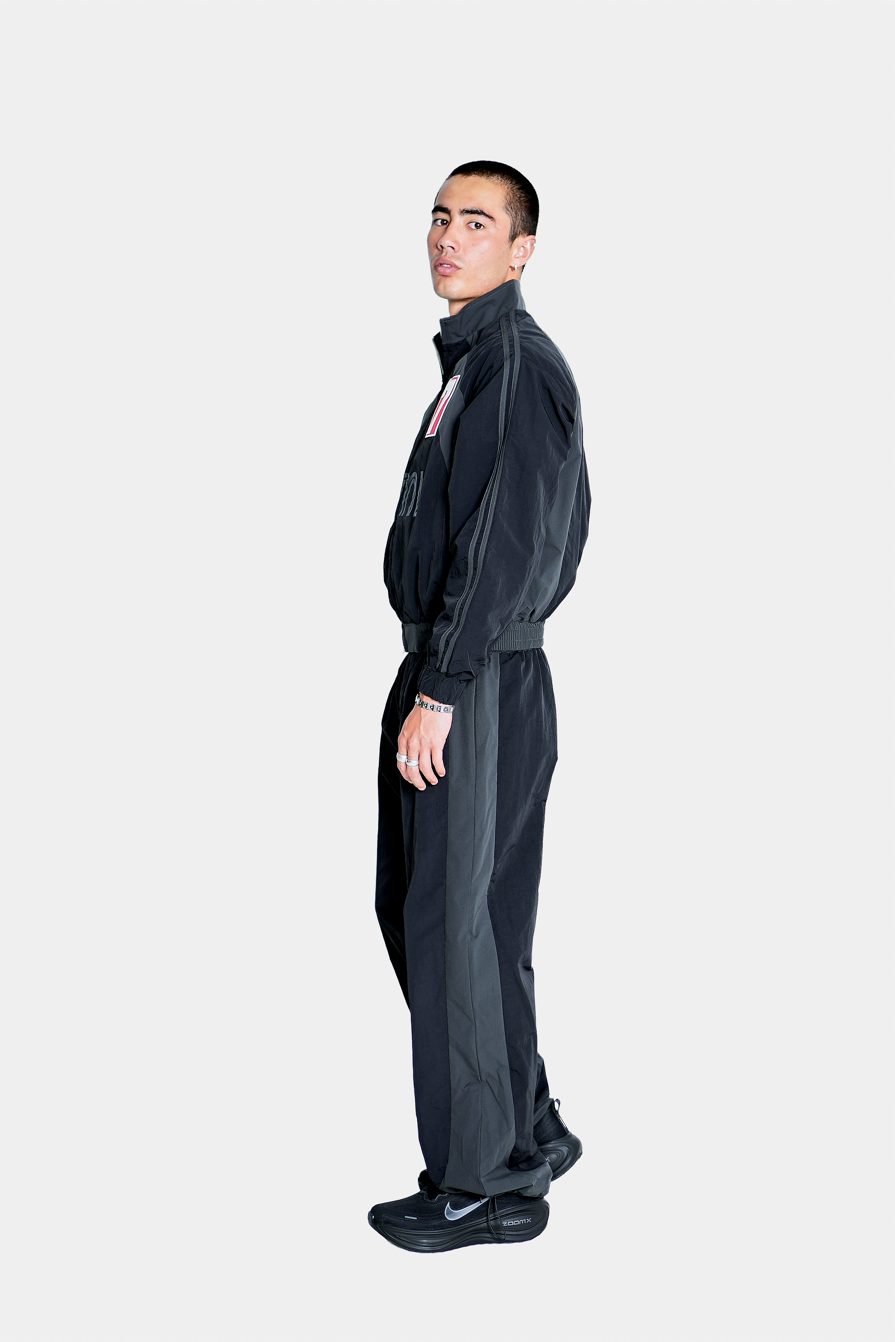 7th Club Track Jacket – Black/Charcoal