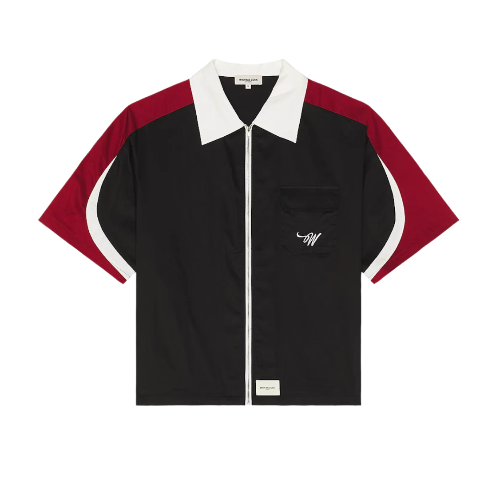 Color block Zip Polo