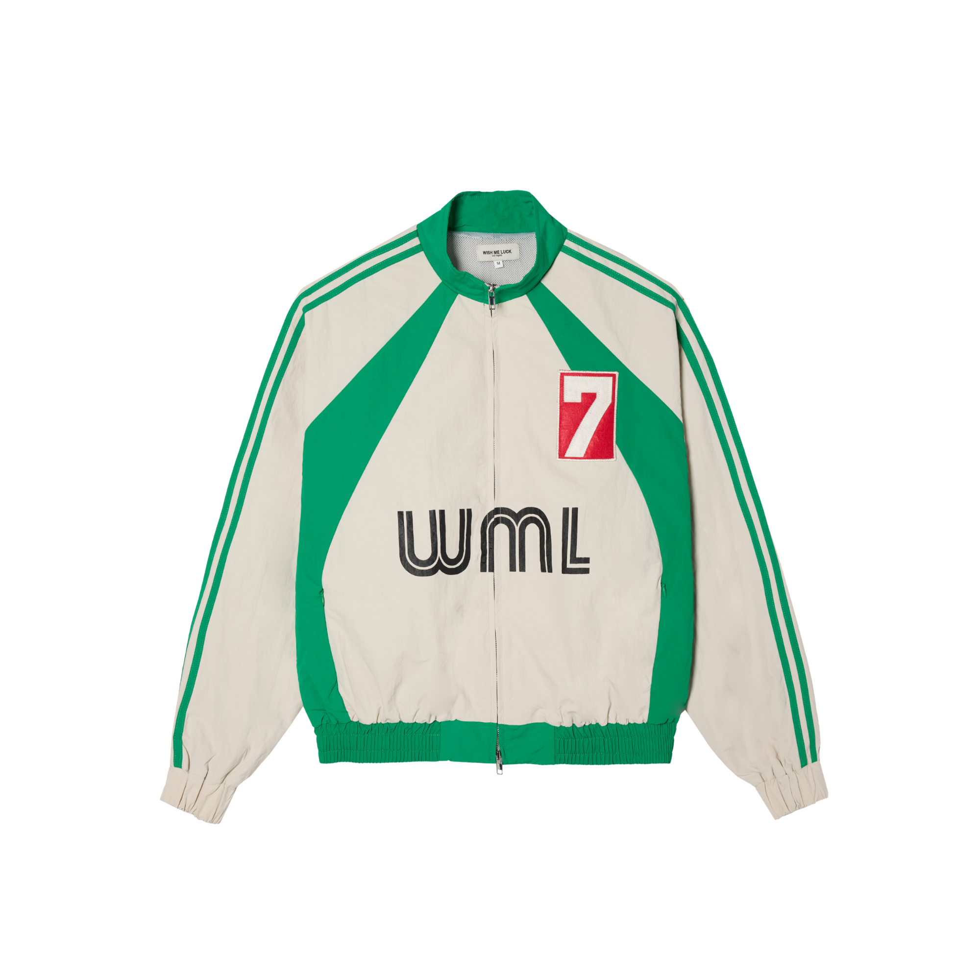 7th Club Track Jacket – Green/Heather Gray