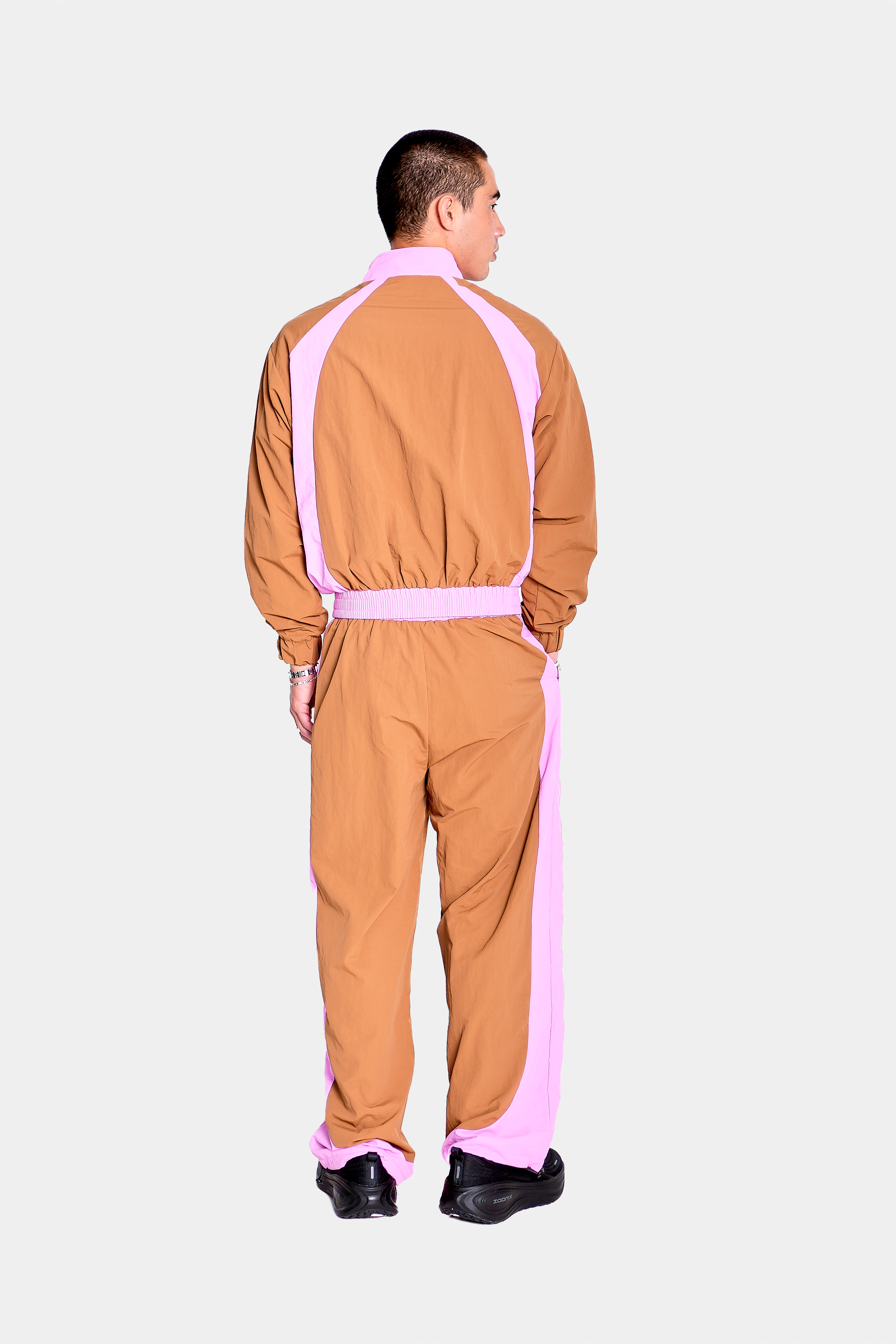 7th Club Track Jacket – Brown/Pink