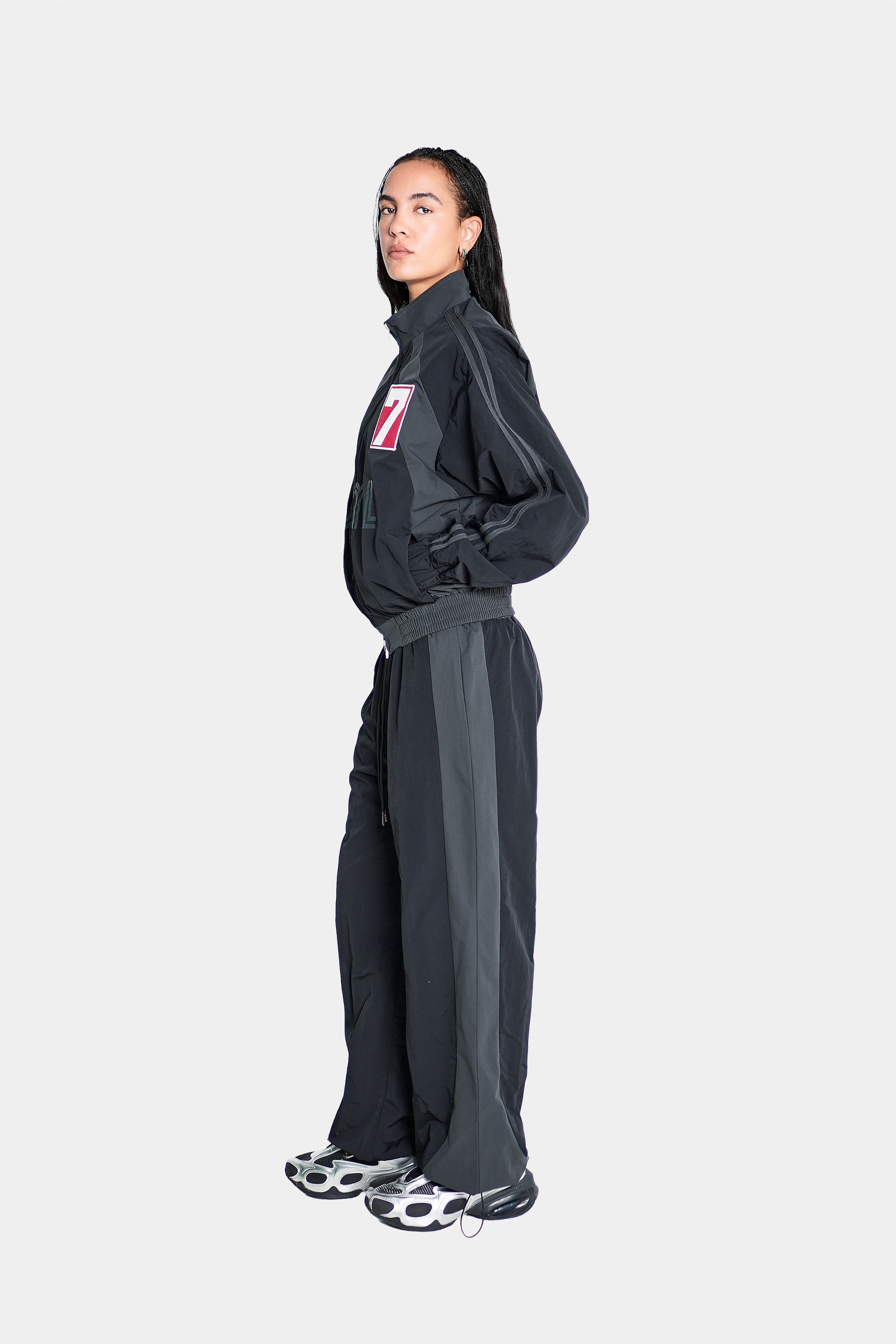7th Club Track Jacket – Black/Charcoal