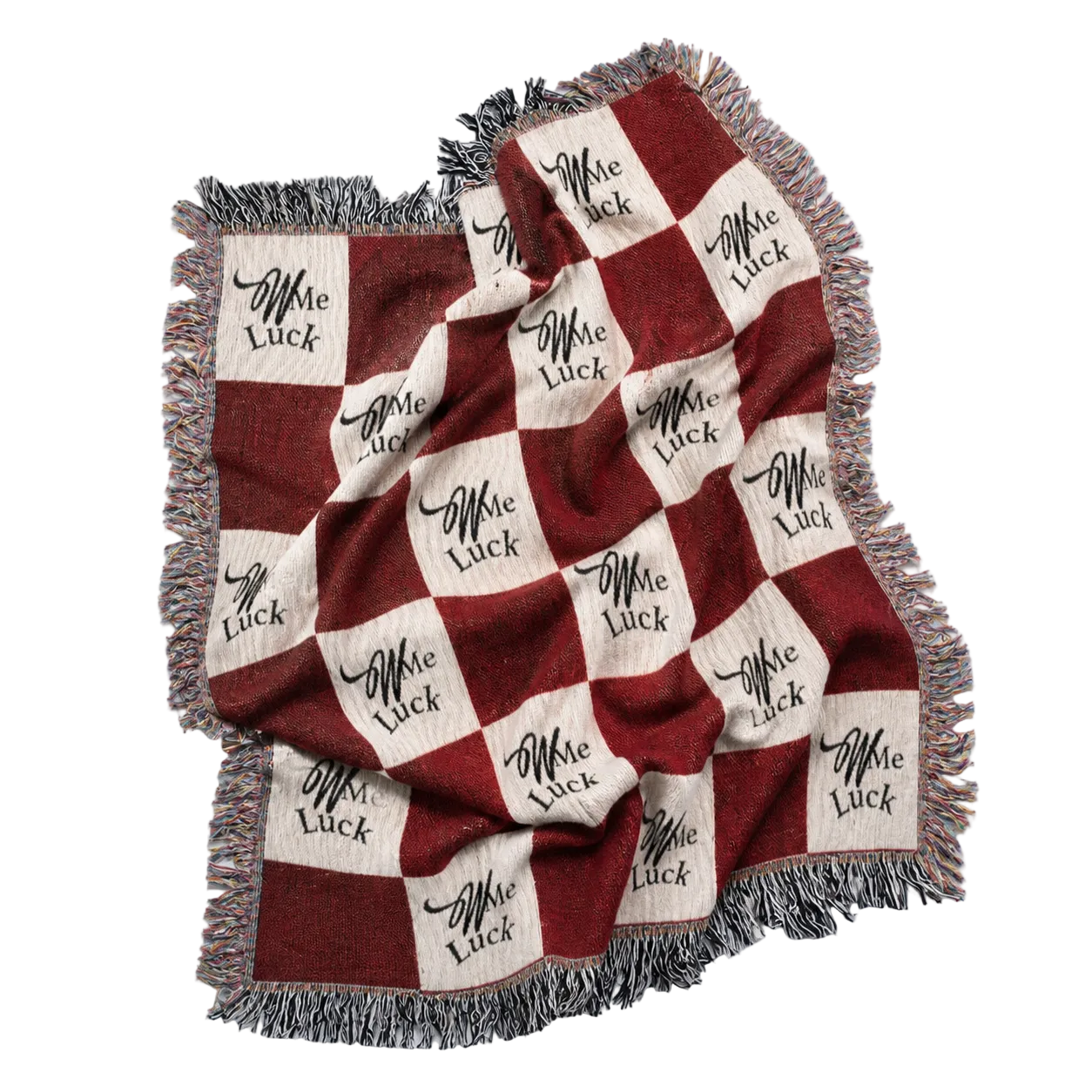 CHECKERED WOVEN THROW BLANKET