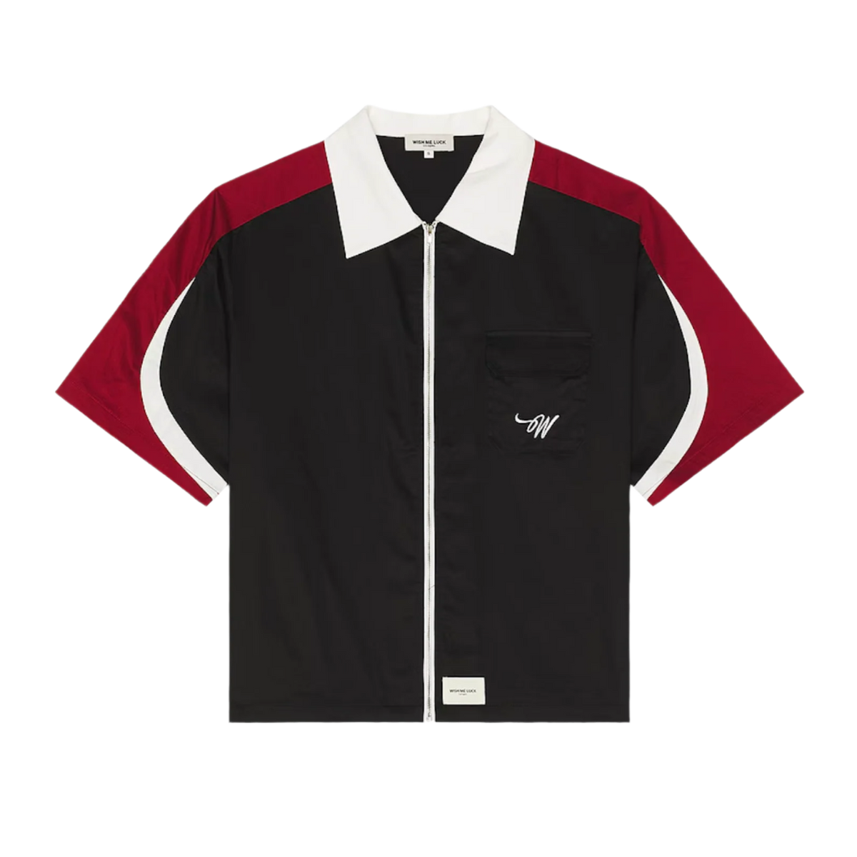 Color block Zip Polo