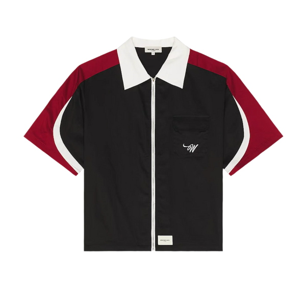 Color block Zip Polo