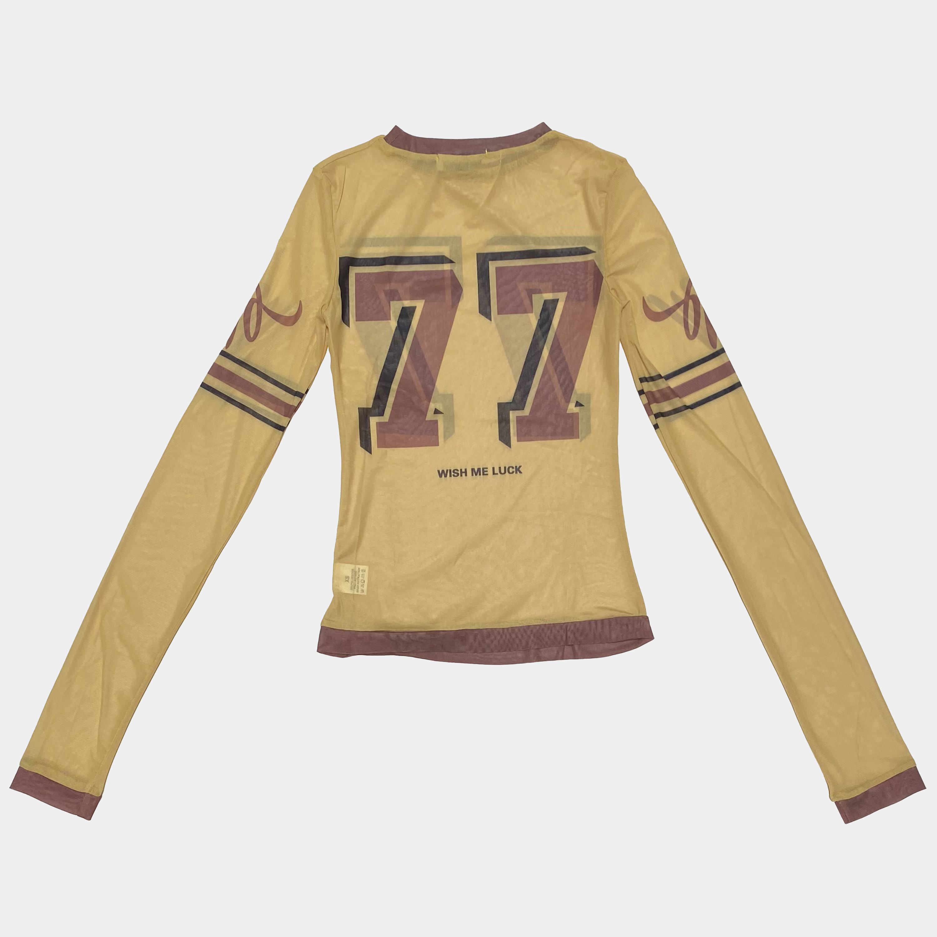 77 Jersey Mesh Top (Mustard Yellow)