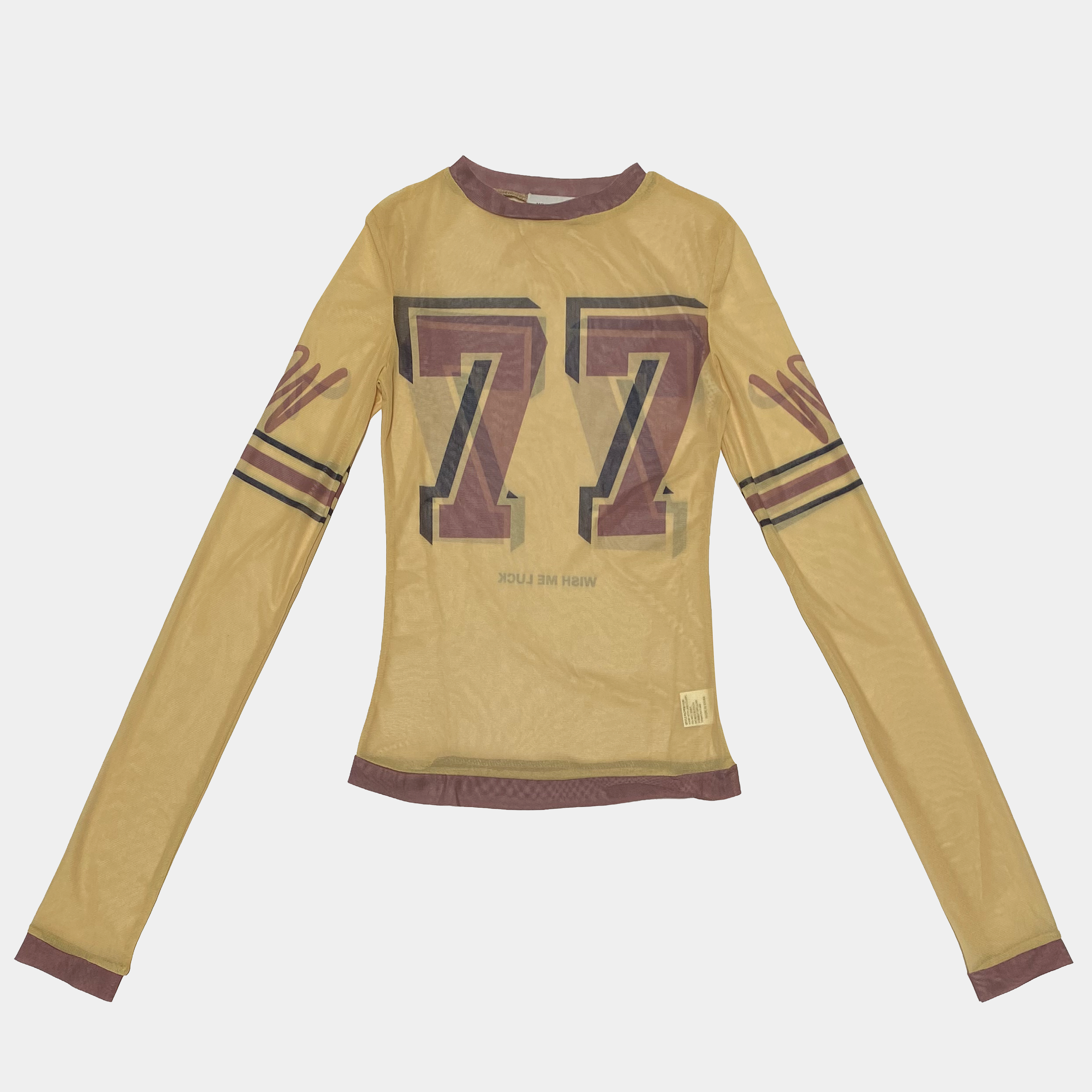 77 Jersey Mesh Top (Mustard Yellow)