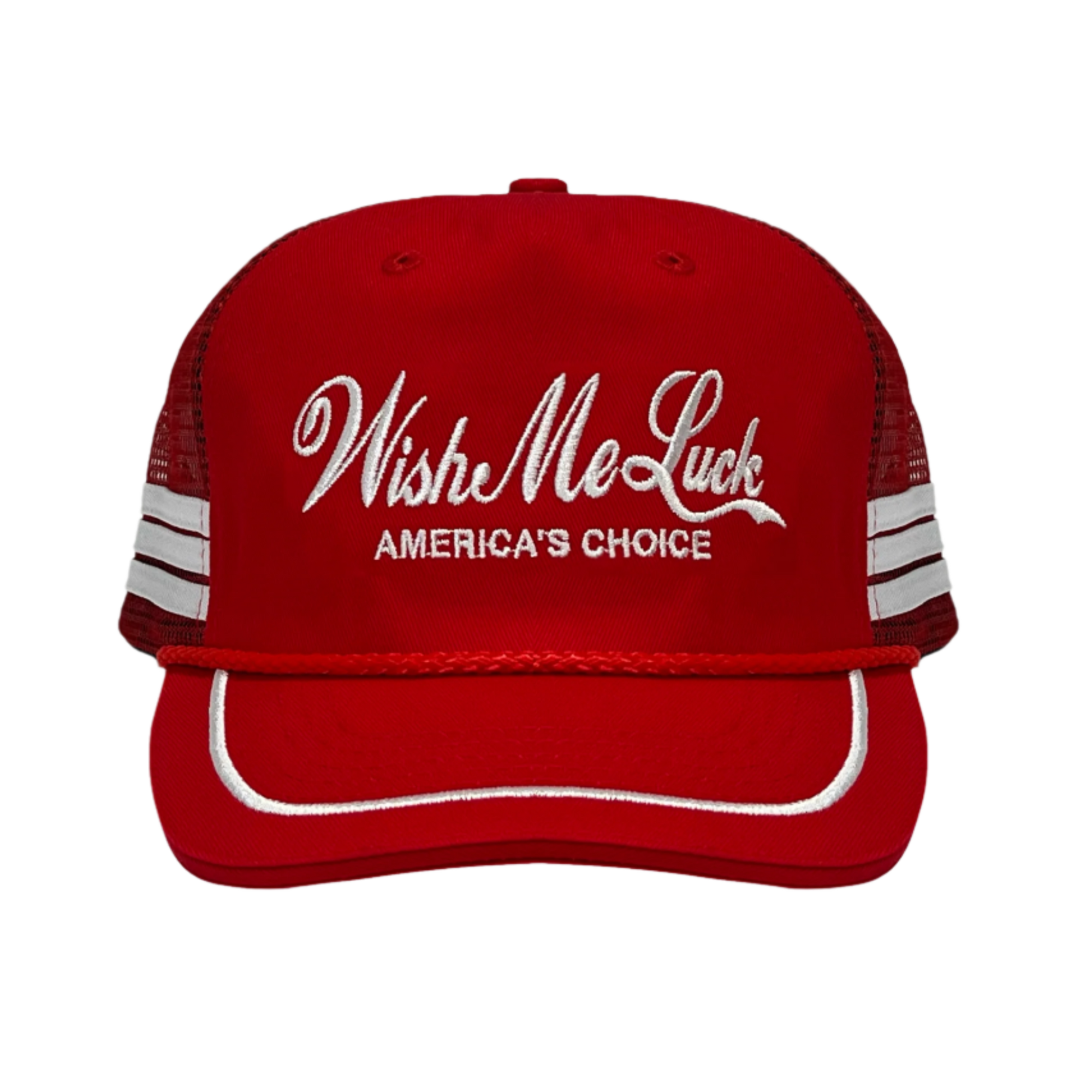 RED AMERICA S CHOICE TRUCKER CAP