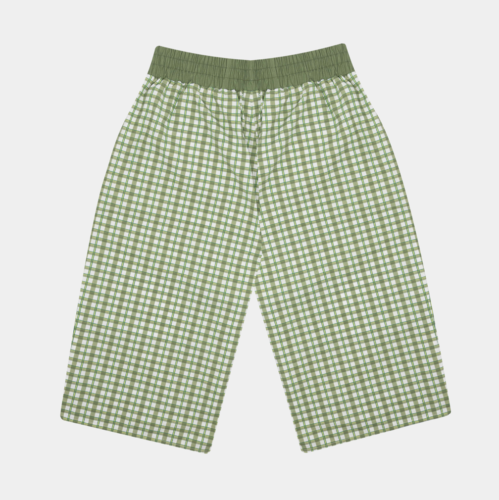 MALIBU UNISEX PLEATED SHORTS GREEN