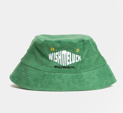 GREEN WISH ME LUCK CORDUROY BUCKET HAT