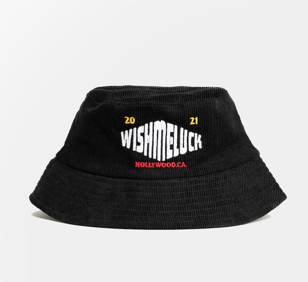 BLACK WISH ME LUCK BUCKET HAT